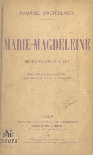 Cover of the book Marie-Magdeleine by Jean Cocteau