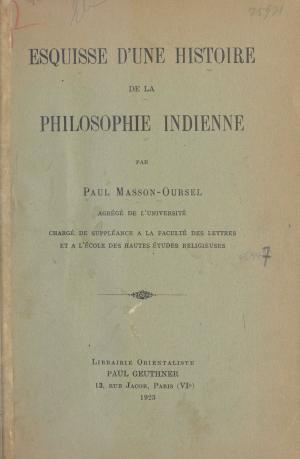 Book cover of Esquisse d'une histoire de la philosophie indienne