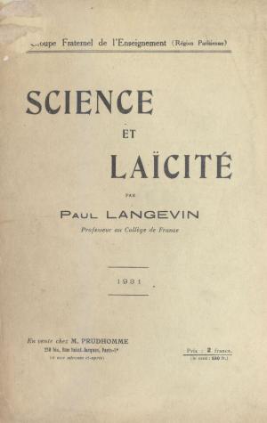 Cover of the book Science et laïcité by Vahé Katcha