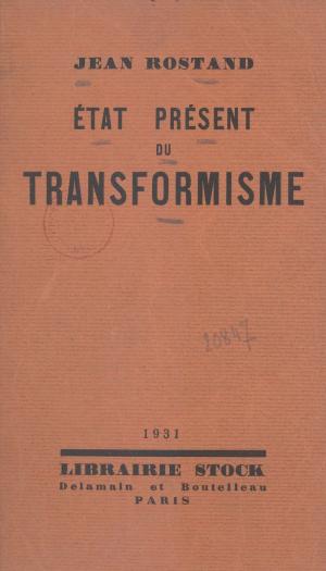Cover of the book L'état présent du transformisme by Mohamed Kacimi