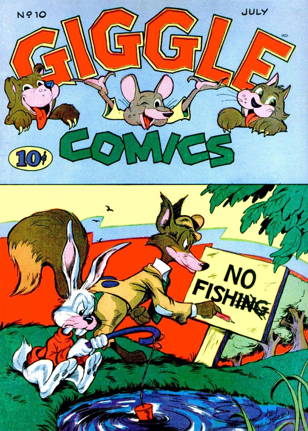 Big bigCover of Giggle Comics, Number 10, No Fishing