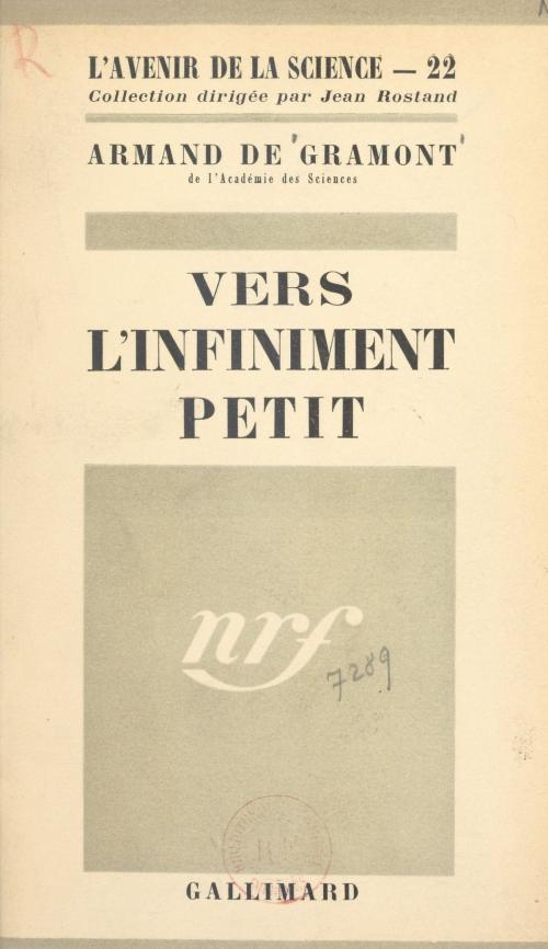 Cover of the book Vers l'infiniment petit by Armand de Gramont, Jean Rostand, (Gallimard) réédition numérique FeniXX