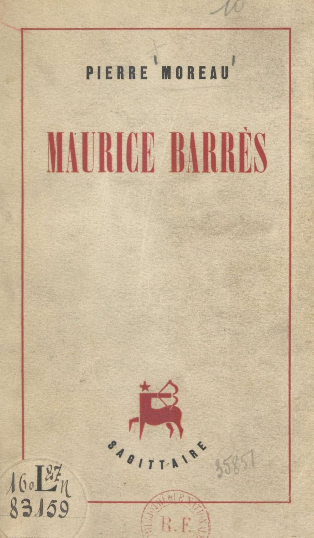 Big bigCover of Maurice Barrès