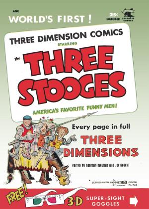 Cover of the book The Three Stooges, Number 2, Men in the Moon, In 3-D by Ziff-Davis Publications