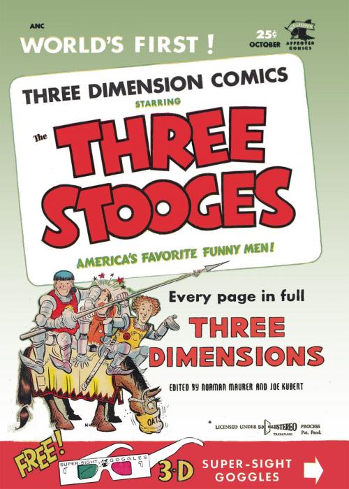 Cover of the book The Three Stooges, Number 2, Men in the Moon, In 3-D by St. John Publications, Yojimbo Press LLC