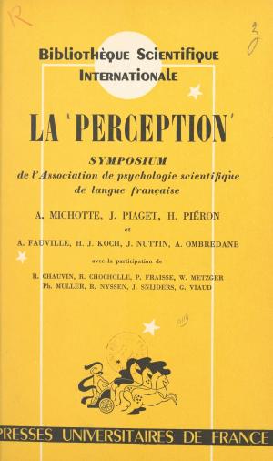Cover of the book La perception by Joseph Rassam, Jean Lacroix