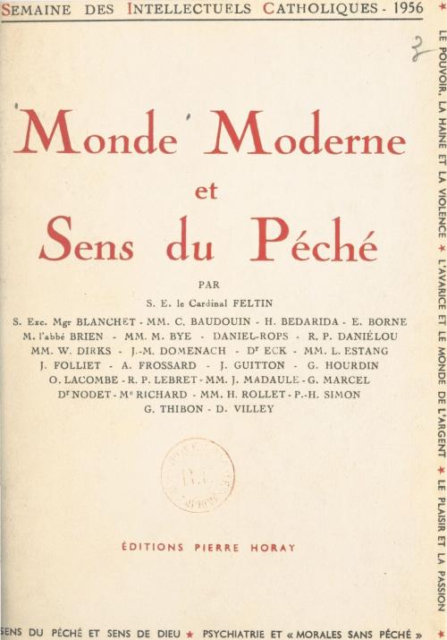 Cover of the book Monde moderne et sens du péché by Charles Baudouin, Henri Bédarida, Blanchet, FeniXX réédition numérique
