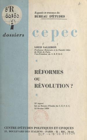 Cover of the book Réformes ou révolution ? by Anton F. Schimmelpfennig (Hrsg.)