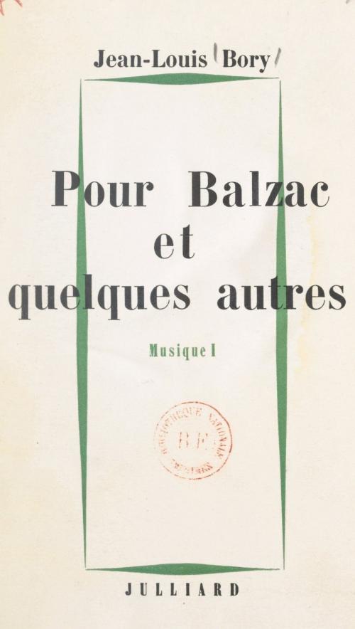 Cover of the book Musique... (1) by Jean-Louis Bory, (Julliard) réédition numérique FeniXX