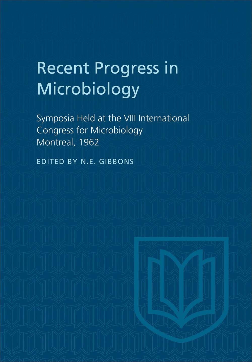 Big bigCover of Recent Progress in Microbiology VIII