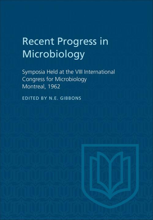 Cover of the book Recent Progress in Microbiology VIII by , University of Toronto Press, Scholarly Publishing Division