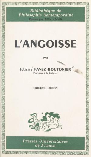 Cover of the book L'angoisse by Alain Vircondelet