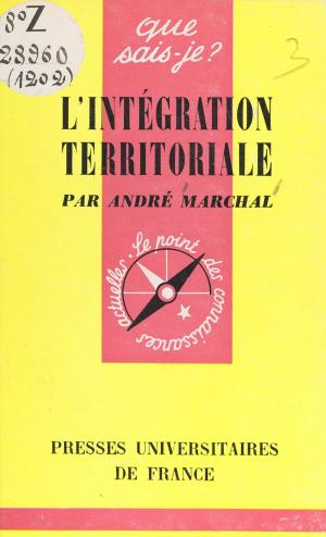 Cover of the book L'intégration territoriale by Pierre Macherey