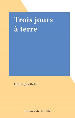 Cover of the book Trois jours à terre by Guy Messager, Jean-Paul Delevoye