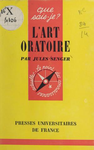 Cover of the book L'art oratoire by Jacques Éladan