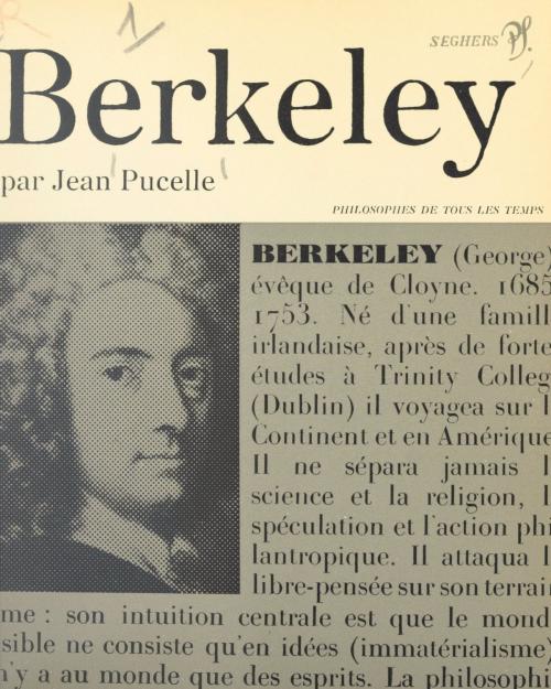 Cover of the book Berkeley by Jean Pucelle, André Robinet, (Seghers) réédition numérique FeniXX