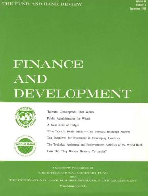 Book cover of Finance & Development, September 1967