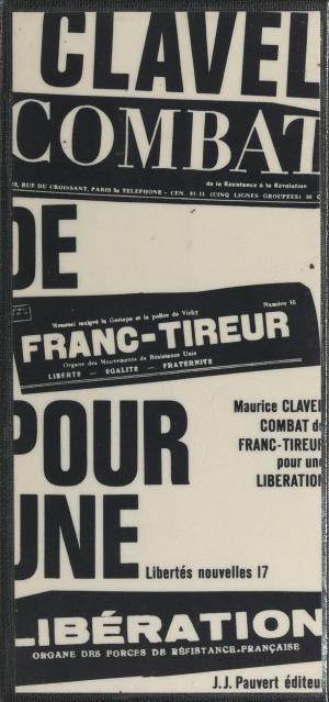 Cover of the book Combat de franc-tireur pour une libération by Gilbert Tordjman, Madeleine Chapsal