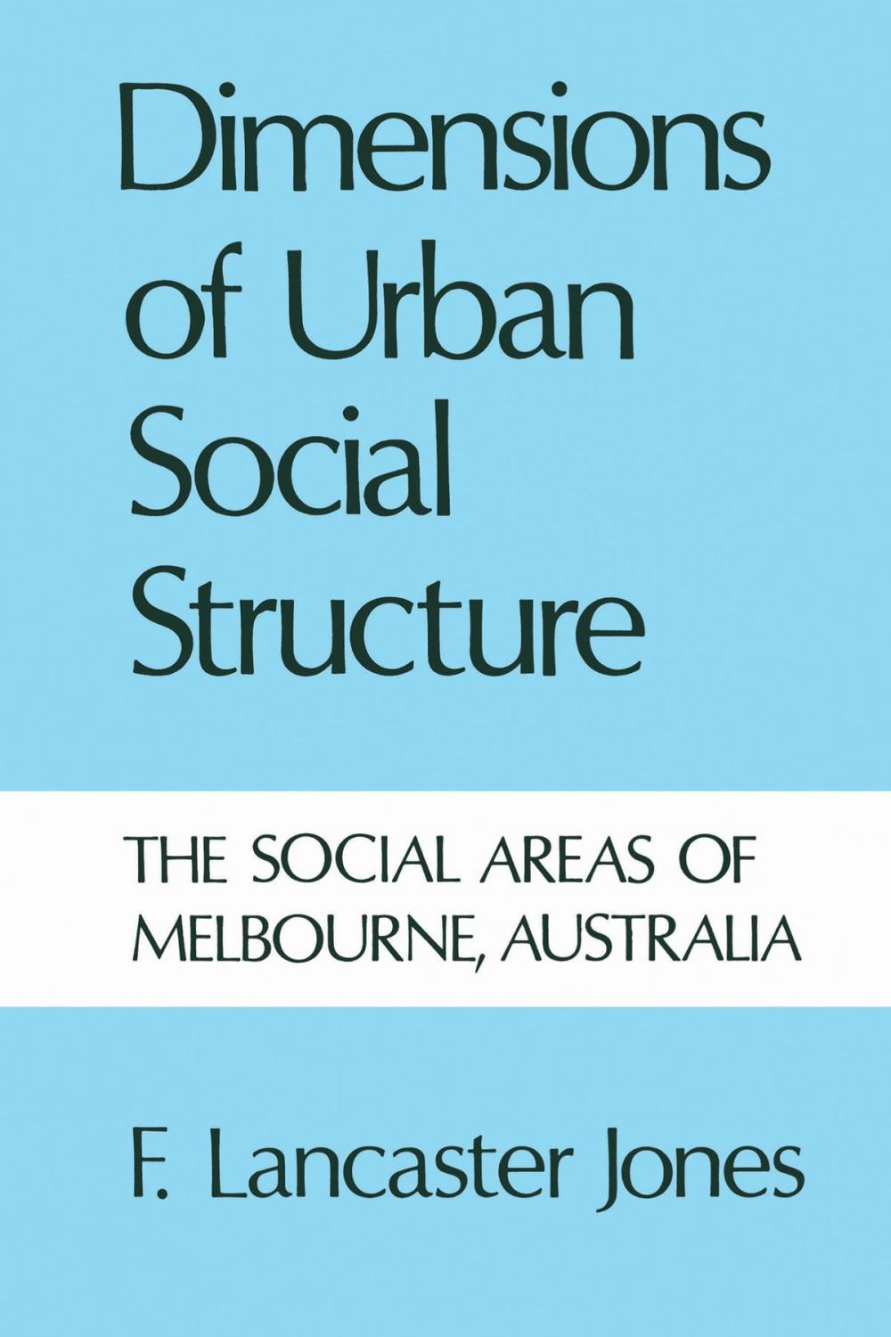Big bigCover of Dimensions of Urban Social Structure