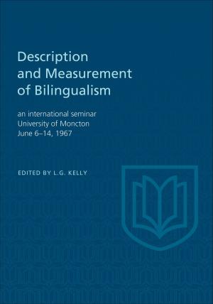 Cover of the book Description and Measurement of Bilingualism by Marilyn Waring
