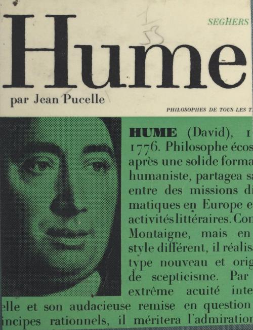 Cover of the book Hume ou l'ambiguïté by Jean Pucelle, André Robinet, (Seghers) réédition numérique FeniXX