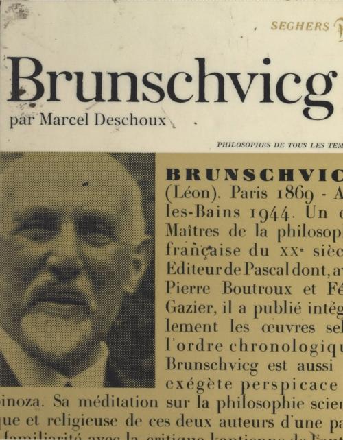 Cover of the book Léon Brunschvicg by Marcel Deschoux, André Robinet, Seghers (réédition numérique FeniXX)