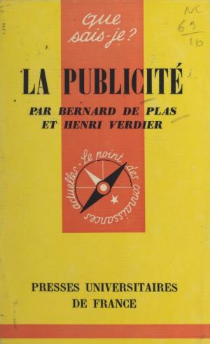 Cover of the book La publicité by Jean-Pierre Lefebvre, Pierre Macherey
