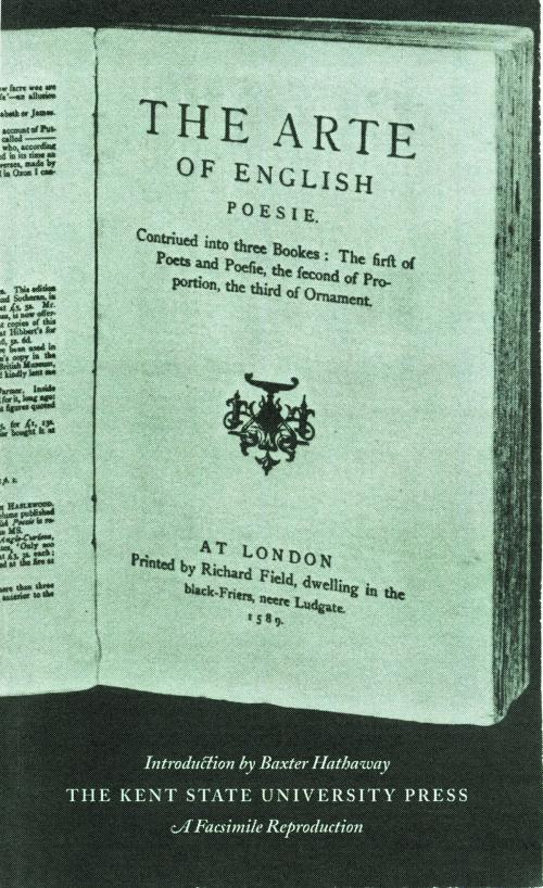 Cover of the book The Arte of English Poesie by George Puttenham, Kent State University Press