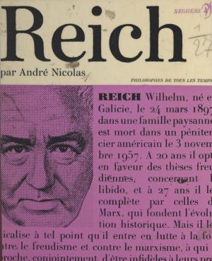 Cover of the book Wilhelm Reich by Xavier Tilliette, Alexandre Métraux, André Robinet