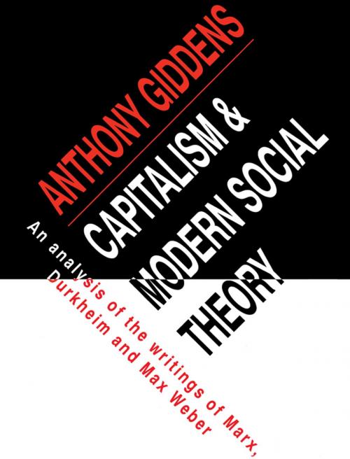 Cover of the book Capitalism and Modern Social Theory by Anthony Giddens, Cambridge University Press