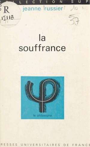 Cover of the book La souffrance by Jean Lacroix
