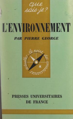 Cover of the book L'environnement by Nicolas Grimaldi