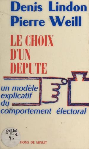 Cover of the book Le choix d'un député : un modèle explicatif du comportement électoral by David Scheinert