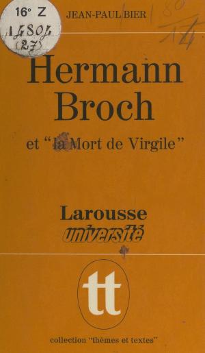 Book cover of Hermann Broch et "La mort de Virgile"