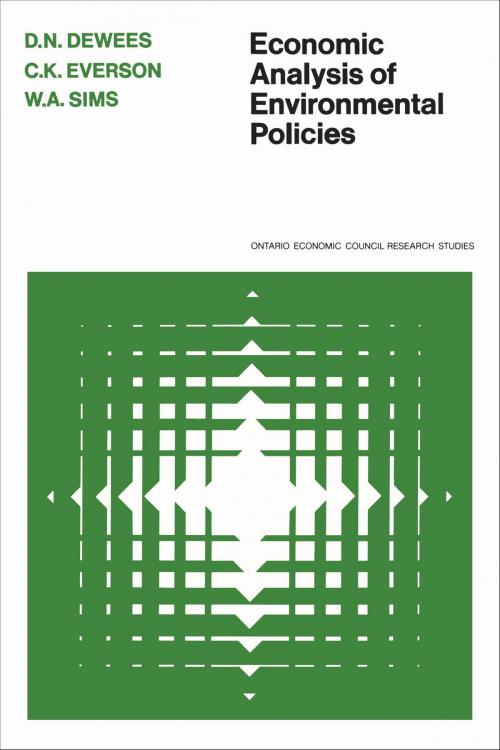 Cover of the book Economic Analysis of Environmental Policies by Donald  Dewees, C.K. Everson, William Sims, University of Toronto Press, Scholarly Publishing Division