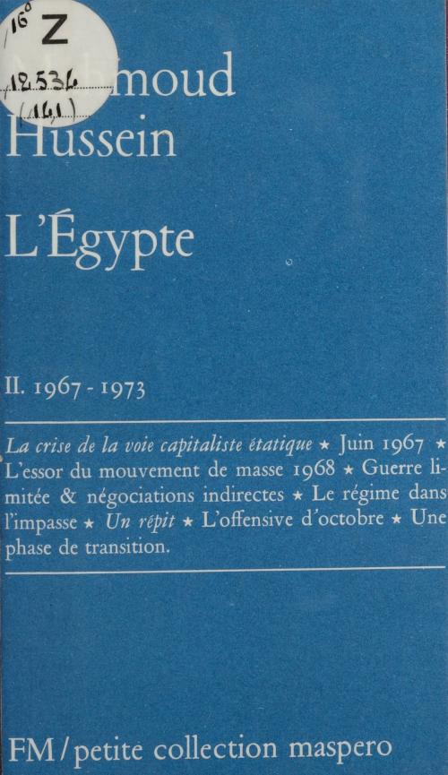 Cover of the book L'Égypte (2) by Mahmoud Hussein, La Découverte (réédition numérique FeniXX)