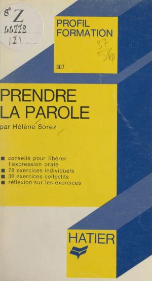 Cover of the book Prendre la parole by Hélène Sabbah, Georges Décote