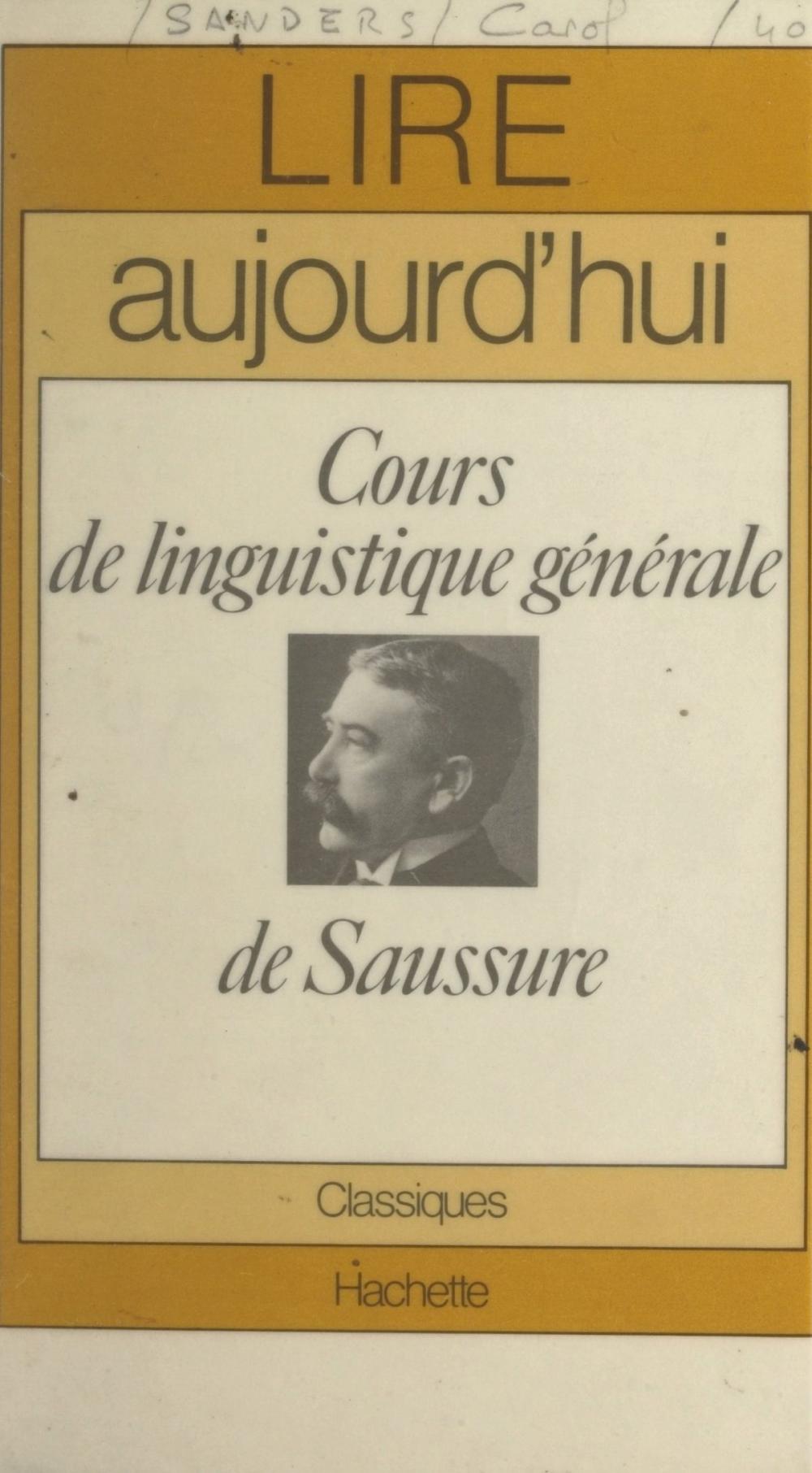 Big bigCover of Cours de linguistique générale, de Saussure
