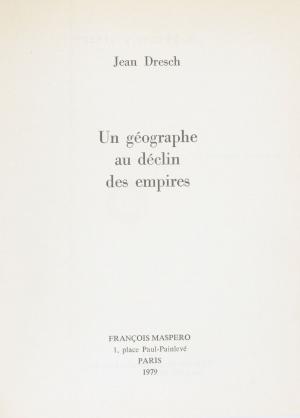Cover of the book Un géographe au déclin des empires by Jacques Commaille, Isabelle Bertaux-Wiame, Institut de l'enfance et de la famille