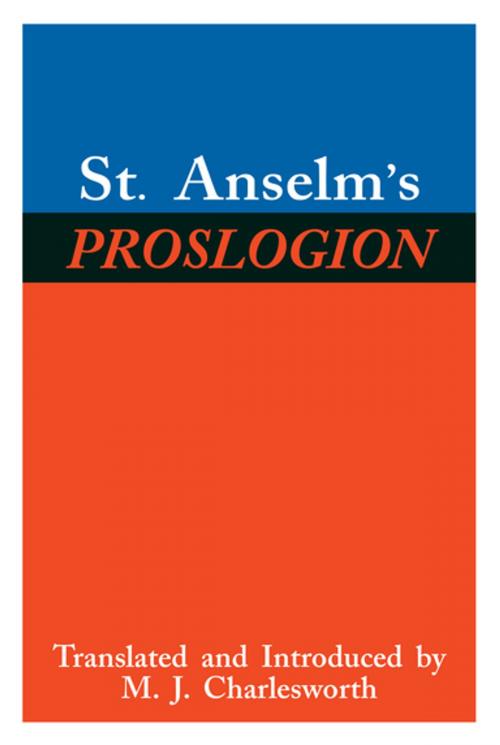 Cover of the book St. Anselm’s Proslogion by St. Saint Anselm, University of Notre Dame Press