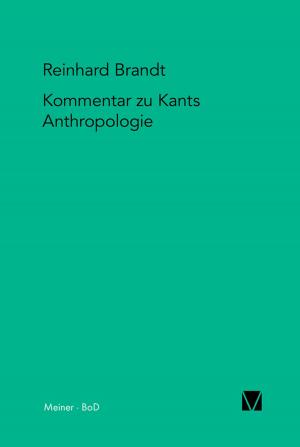 Book cover of Kritischer Kommentar zu Kants "Anthropologie in pragmatischer Hinsicht" (1798)
