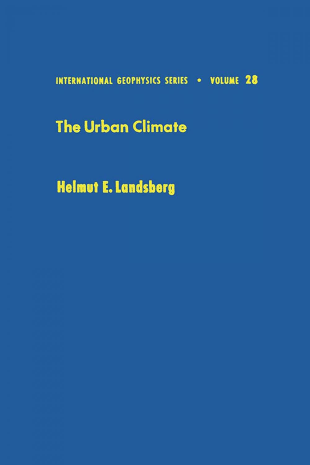 Big bigCover of The Urban Climate