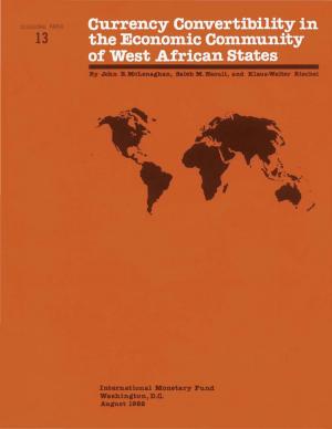 Cover of the book Currency Convertibility in the Economic Community of West African States by Hassanali Mr. Mehran, Marc Mr. Quintyn, Bernard Mr. Laurens
