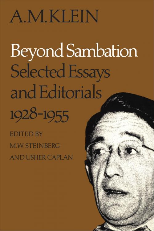 Cover of the book Beyond Sambation by A.M.  Klein, University of Toronto Press, Scholarly Publishing Division