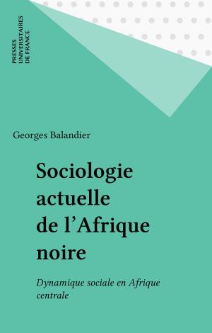 Cover of the book Sociologie actuelle de l'Afrique noire by Charles Zorgbibe