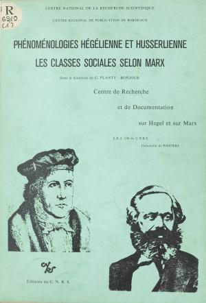 Book cover of Phénoménologies hégélienne et husserlienne : les classes sociales selon Marx