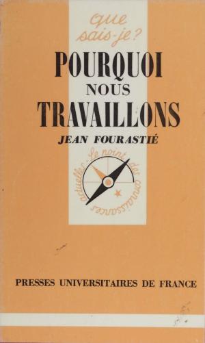 Cover of the book Pourquoi nous travaillons by Régine Delamotte-Legrand, Frédéric François, Louis Porcher