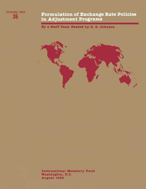 Cover of the book Formulation of Exchange Rate Policies in Adjustment Programs by International Monetary Fund, INTERNATIONAL MONETARY FUND