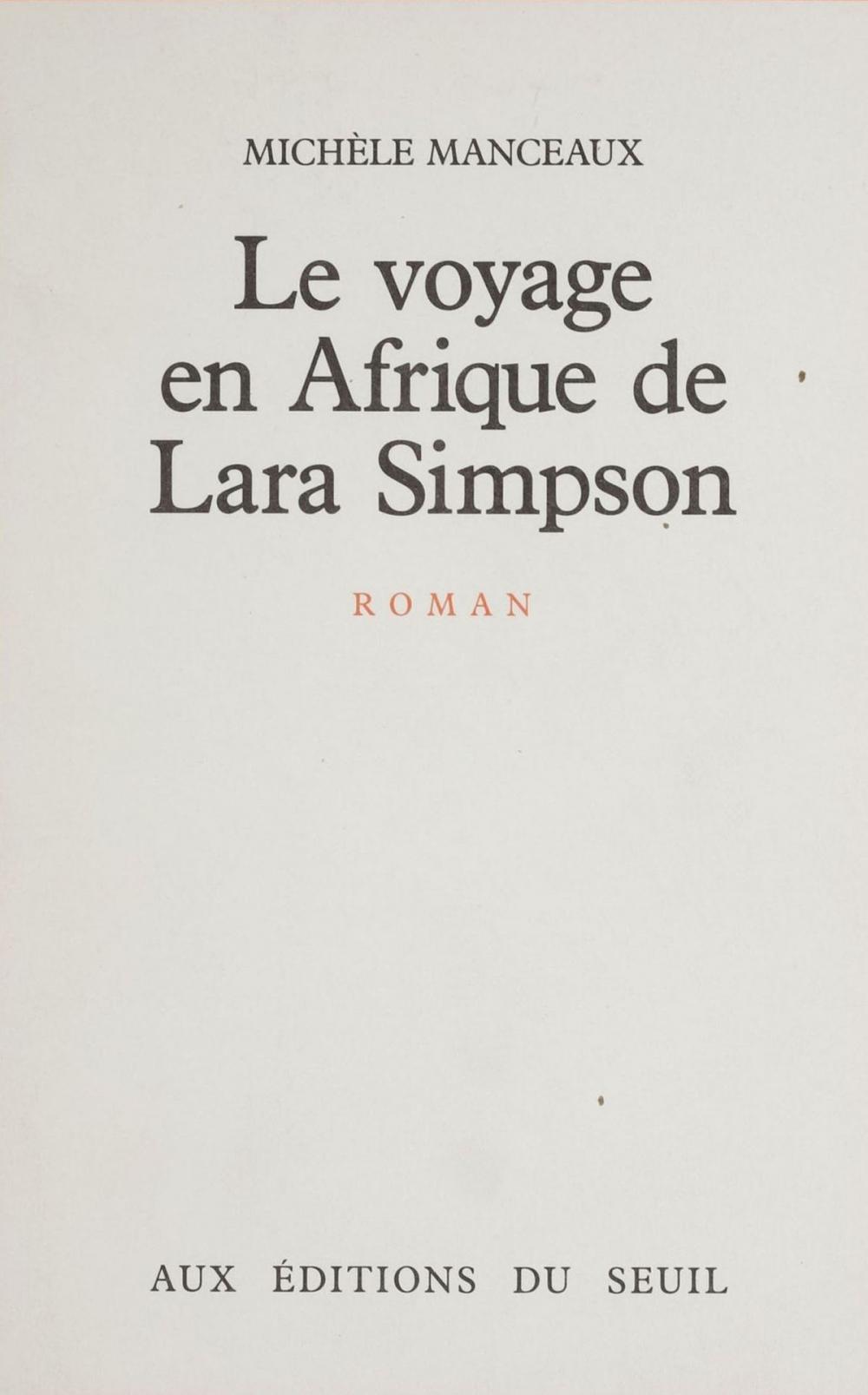 Big bigCover of Le Voyage en Afrique de Lara Simpson