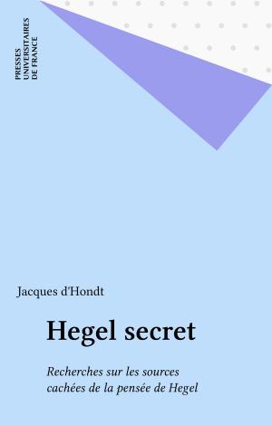 Cover of the book Hegel secret by Jean-François Nahmias